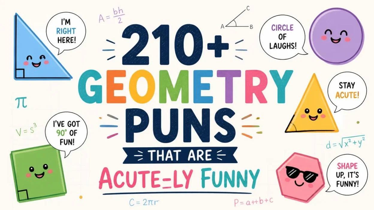 210+ Geometry Puns That Are Acute-ly Funny 📐